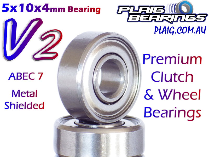5x10x4mm V2 PREMIUM Bearing – Metal Shielded – MR105zz - Pack of 10