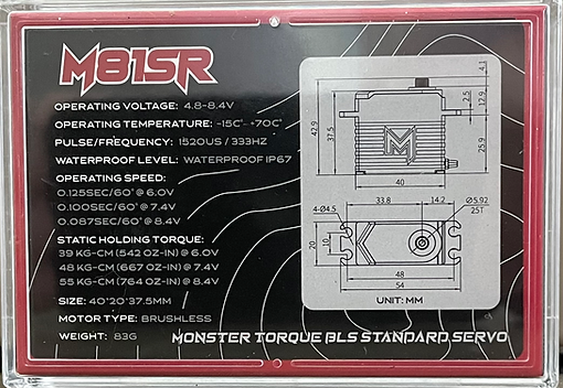 MACH-1 RACING // M81SR 55 KG SR SERIES DIGITAL PROGRAMMABLE SERVO