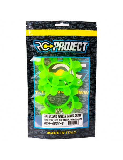 RC-Project Tire Gluing Rubber Bands Green