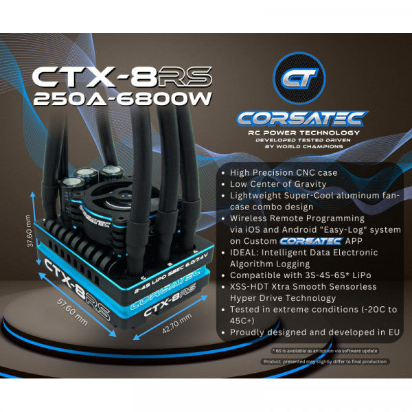 Corsatec
1/8 Combo ESC CTX-8RS Black + Motor CTR 2100kv