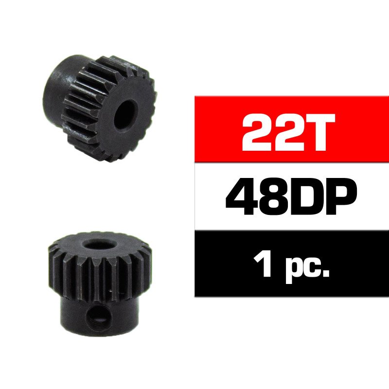 HSS STEEL 48DP PINION GEAR 22T W/3.17mm BORE