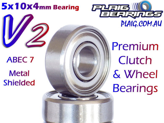 5x10x4mm V2 PREMIUM Bearing – Metal Shielded – MR105zz - Pack of 10
