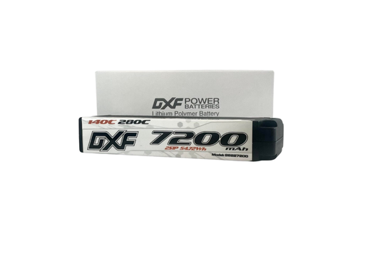 DXF 2S 7200 PLATINUM SERIES 7.6v 2S 140C/280C HV w 130mm charge cable