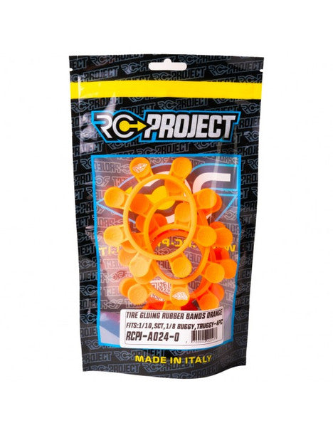 RC-Project Tire Gluing Rubber Bands Orange