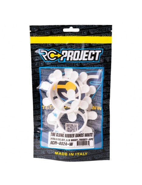 Rc Project Tire Gluing Rubber Bands White