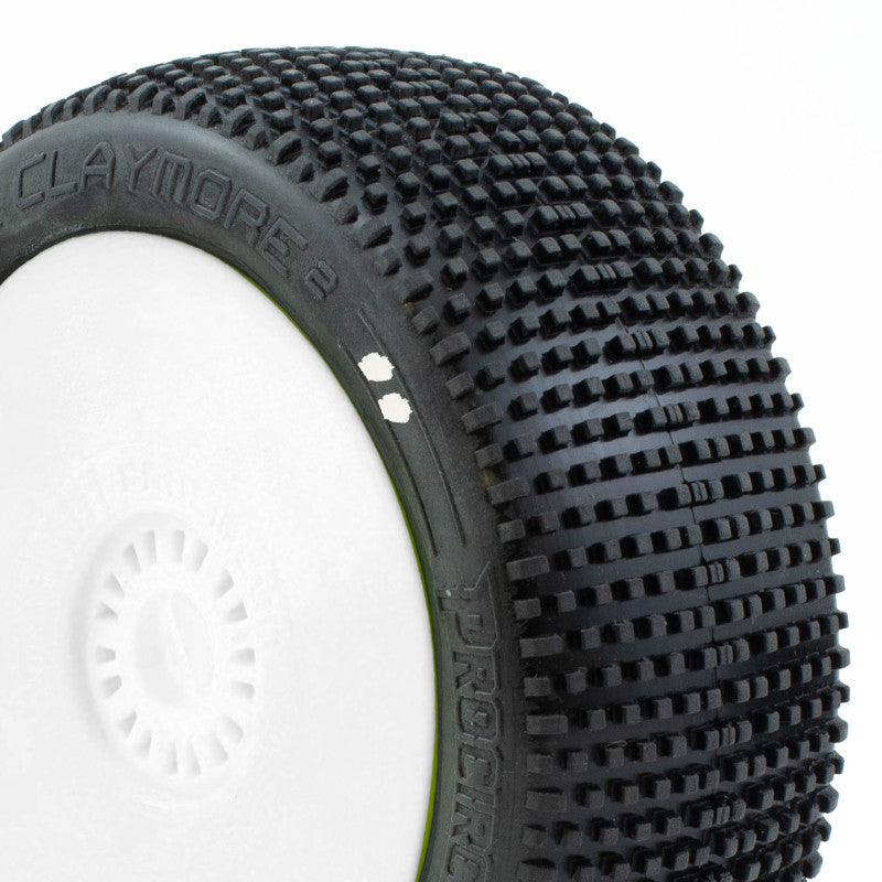 CLAYMORE v2 BUGGY S1 (SUPER SOFT) PRE-MOUNTED WHITE (2pcs.)