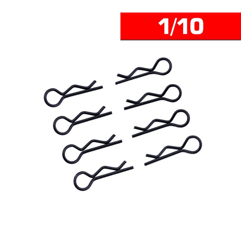 BODY CLIPS 1/10 BLACK (8 pcs.)