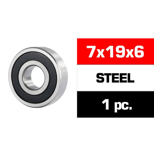 7x19x6mm STEEL \HS\ RUBBER SEALED FRONT ENGINE BEARING (UR NOVA OS) (1pc)