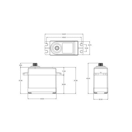 SRT-DL3017 LV 1/8-1/10 RTR PLASTIC CASE 17KG 0.15S DIGITAL SERVO