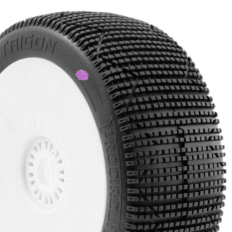 PROCIRCUIT-TRIGON v3 BUGGY K1 (CLAY SUPER SOFT) PRE-MOUNTED WHITE (2pcs.)
