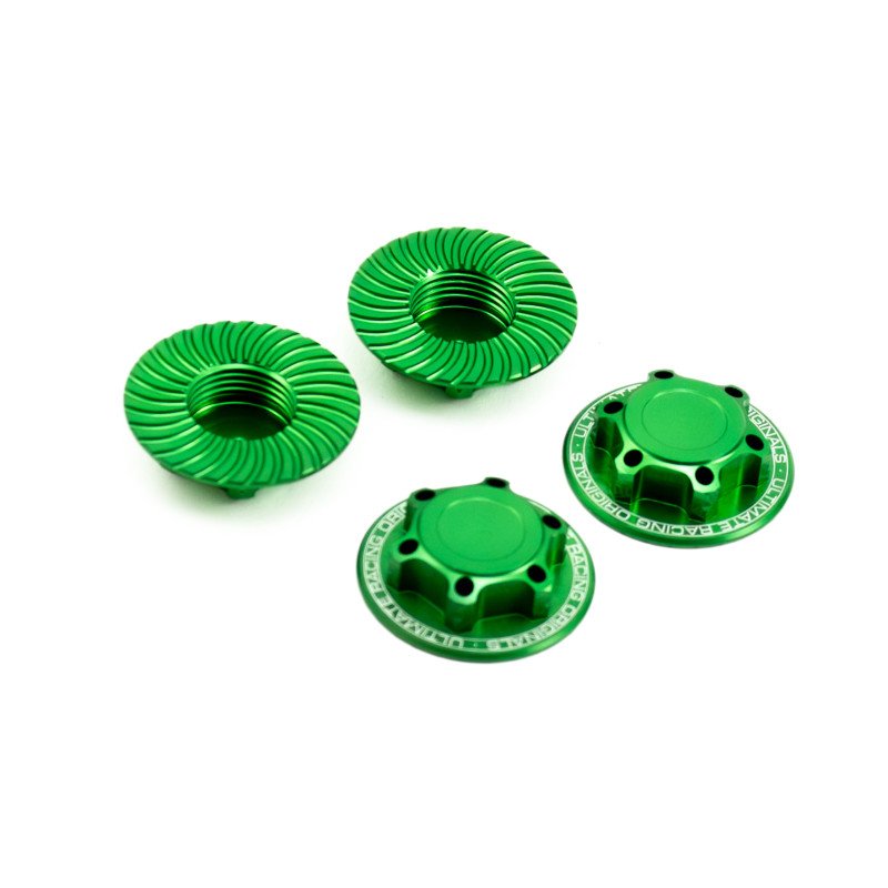 ULTIMATE CLOSED END WHEEL NUT v2 Green (4pcs)